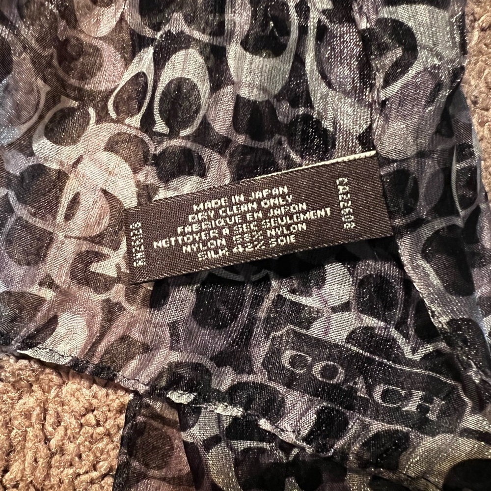 Coach Monochrome Patterned Scarf - Picture 2 of 2